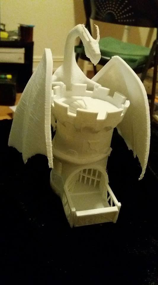 Castle dice tower with dragon