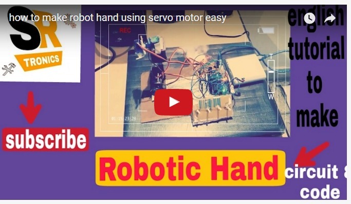 micro servo robotic arm arduino based using 10k pot