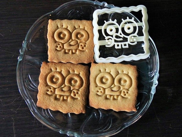 Spongebob Squarepants Head 3D Printed Cookie Cutter Stamp Baking Shape Tool