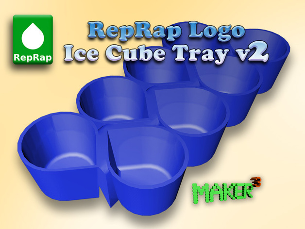Reprap Logo Ice Cube Tray - Version 2