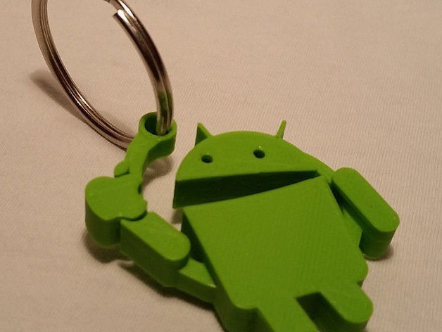 Android eating Apple Key Chain