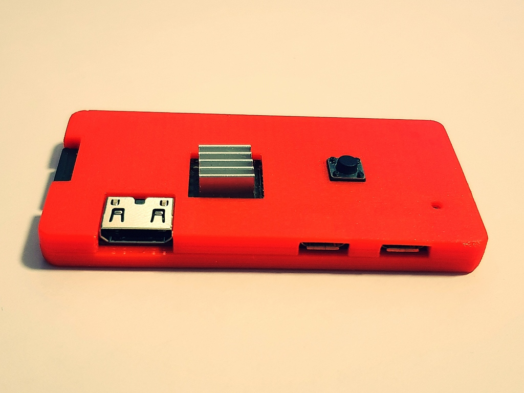 Raspberry Pi W Zero case + on/reset push button switch