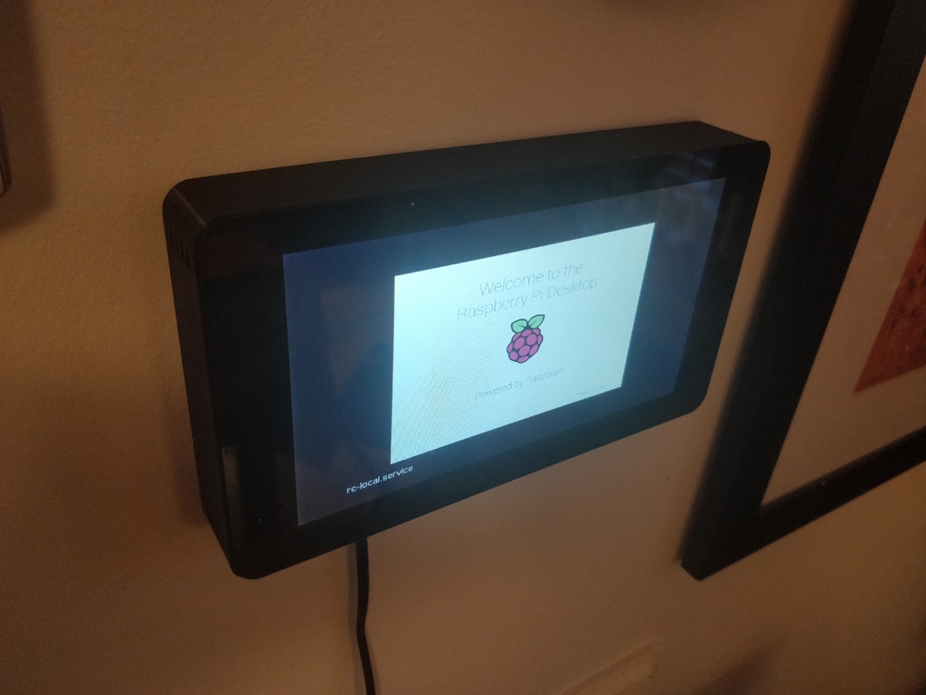 Wallmount for Pi 7" touchscreen
