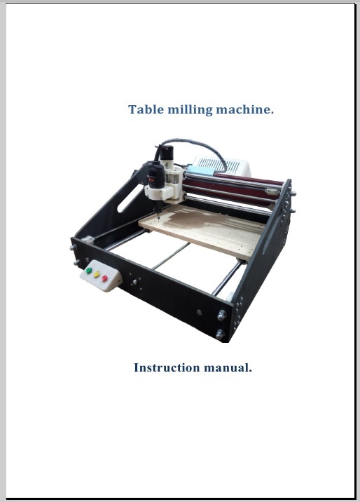 User manual "Table CNC engraver" (English version)