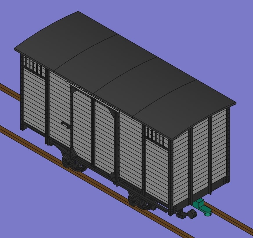 Scale train wagon - Vagón de tren a escala (IIm / Gm - 45mm 1:22.5)