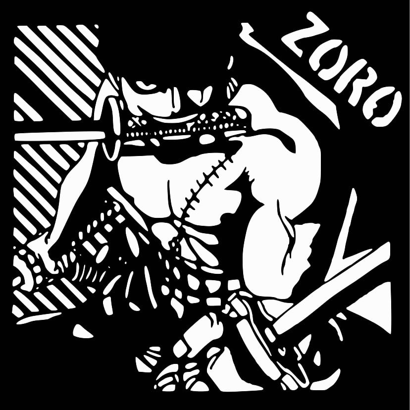 Roronoa Zoro stencil 2