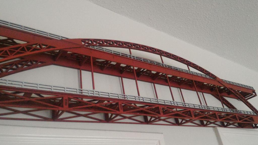Ho Scale WallMount Bridge Collection - Straight - Iron Arch