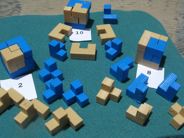 Six Piece Cube Puzzles