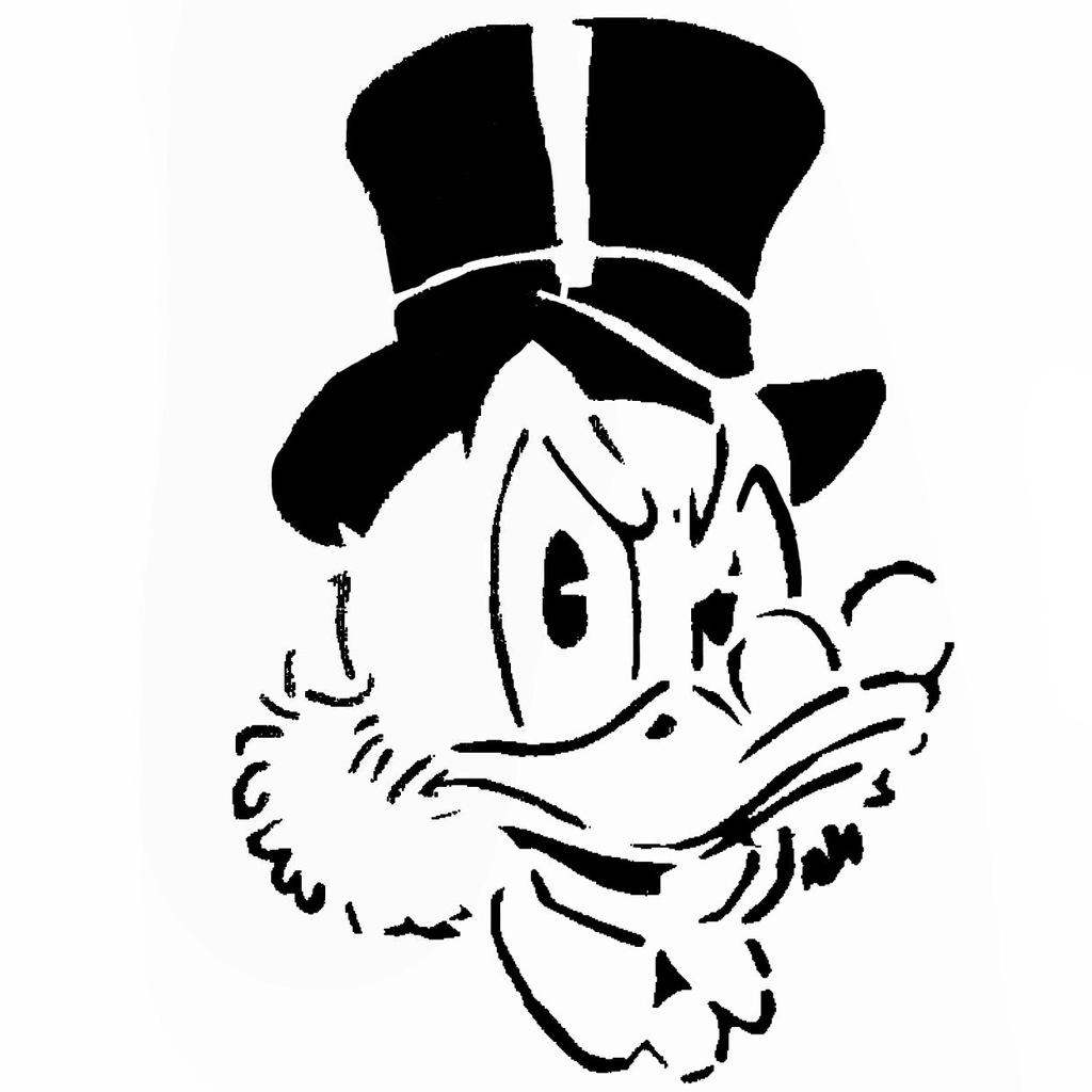 Scrooge Mcduck stencil