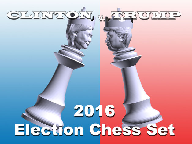 Clinton vs Trump Chess Set