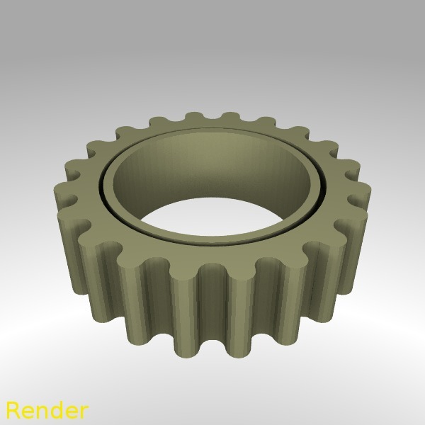 Rounded Gear Fidget Ring - Size 7