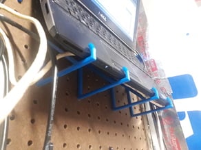 Pegboard Laptop Mount - With Locking Bar