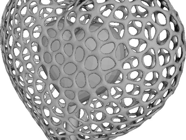 Voronoi Chambered Heart (with small, medium, and large versions!)