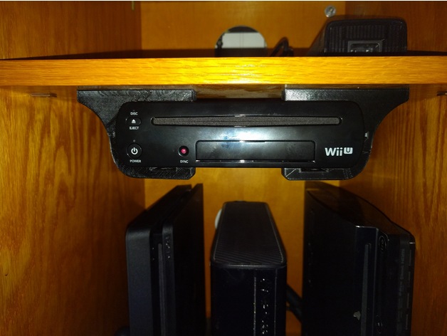 Wii U undershelf support bracket
