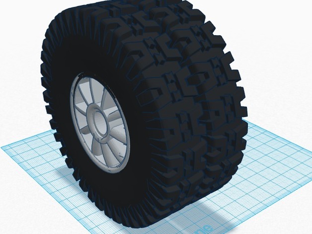 Dually Wheel & Tire for Axial SCX10 RC4WD TF2