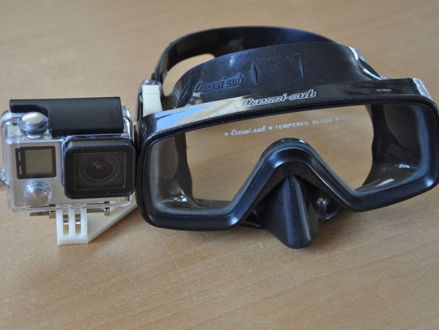 Easy install Gopro Scuba Mask mount open view