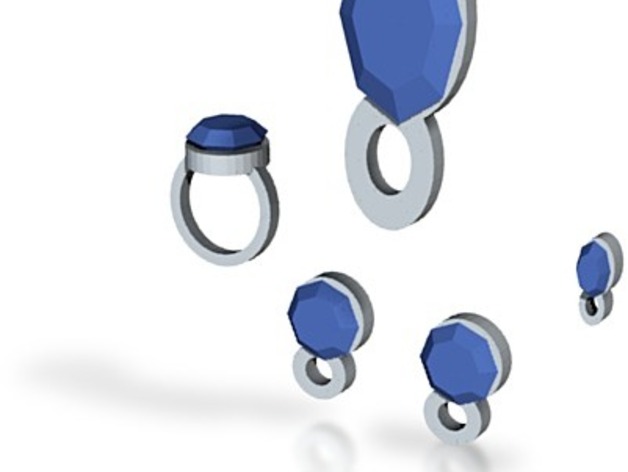 lara blue jewelry full set