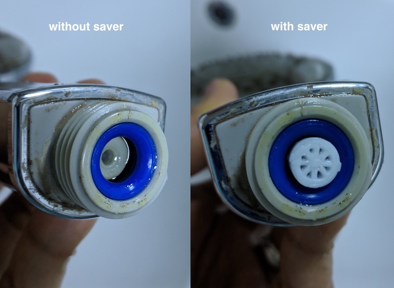 Shower water saver (flow restrictor)