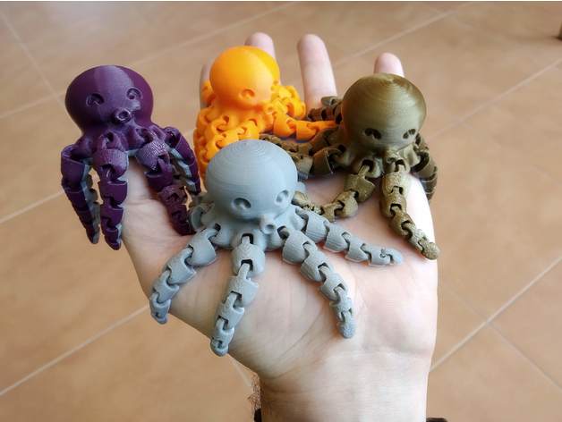 Download Free Cute Mini Octopus By Mcgybeer Thingiverse PSD Mockup Template