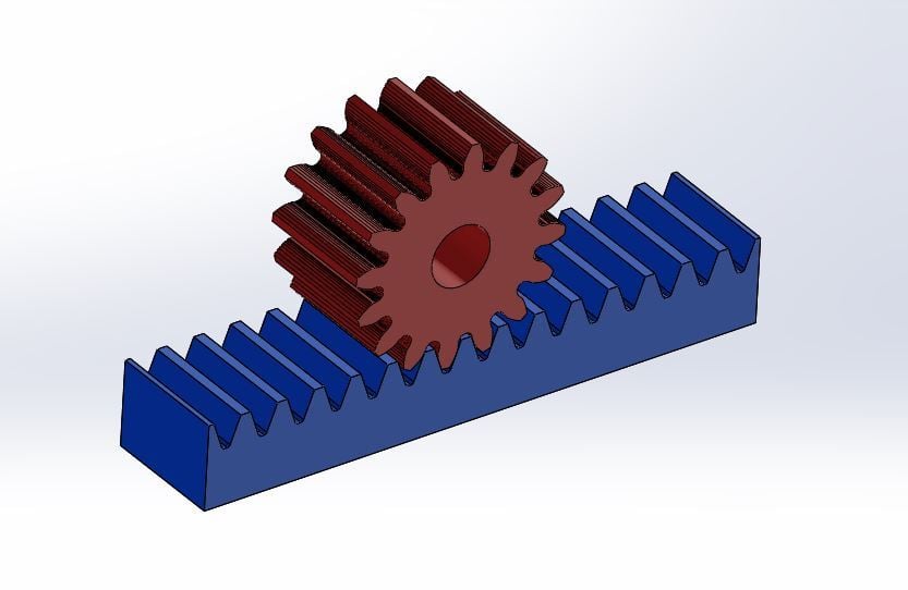 Rack and Pinion Gear Set Example