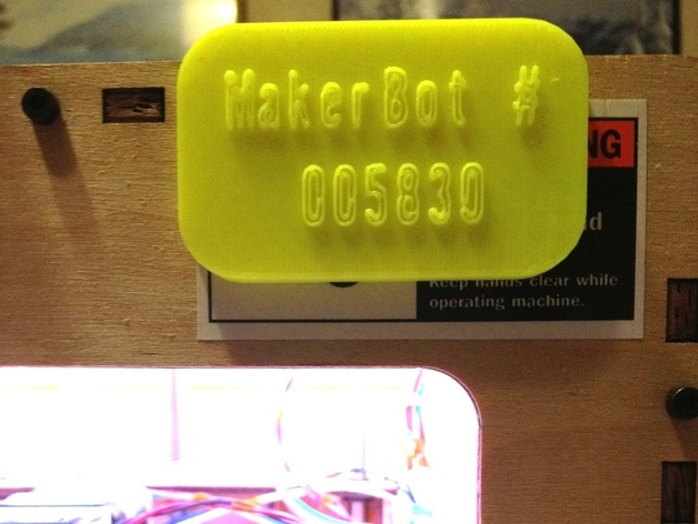 Makerbot Name Tag For ToM