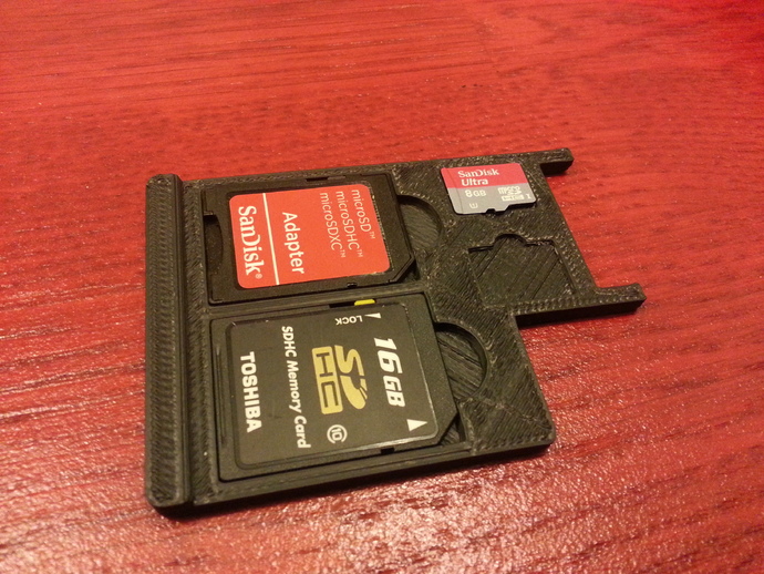 Express card slot SD card wallet