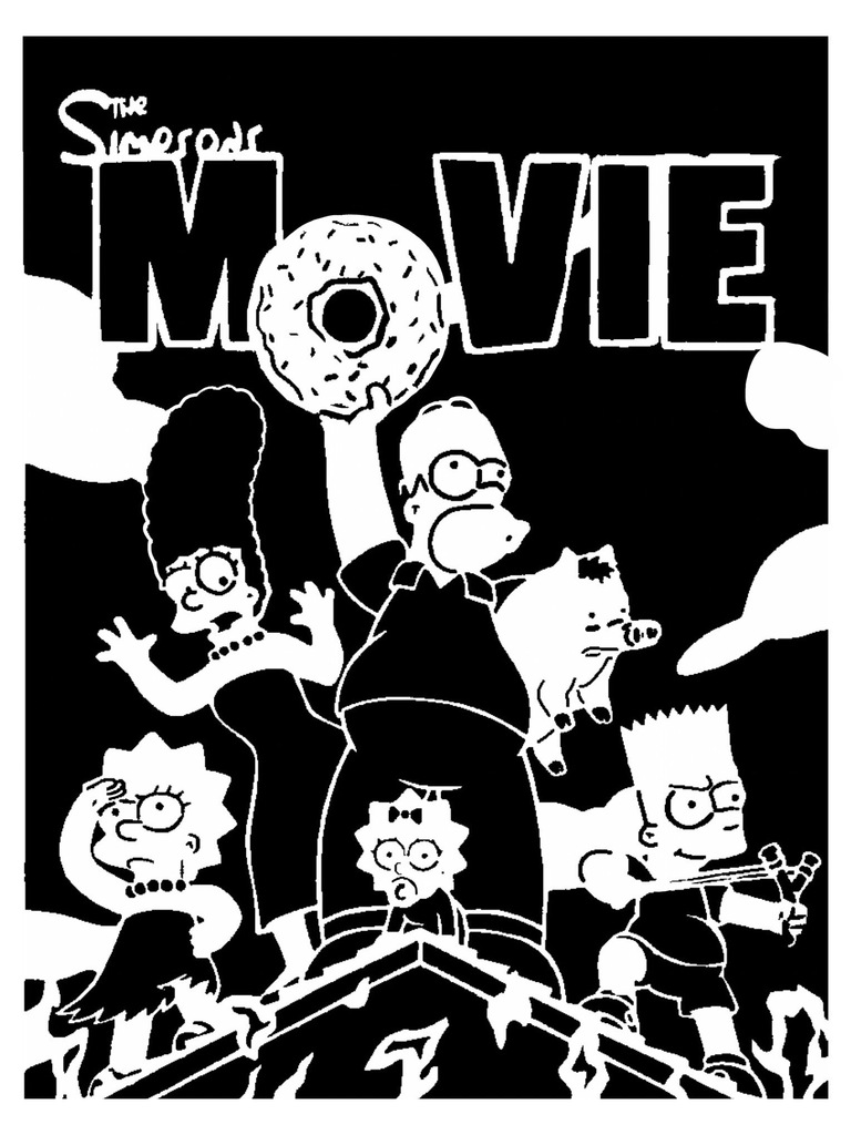 The Simpsons Movie stencil