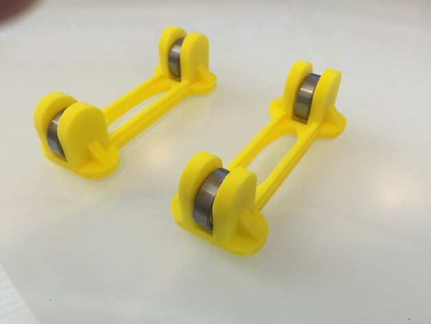 Spool roller with 608 bearings and no bolts