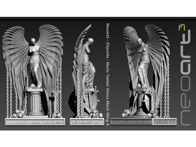 Mario Taddei Venus Mech Wing Statue v8 - print demo Hires Big