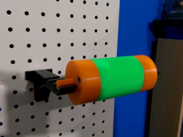 Modified Pegboard Spool Holder With Pegboard Bracket Spacers