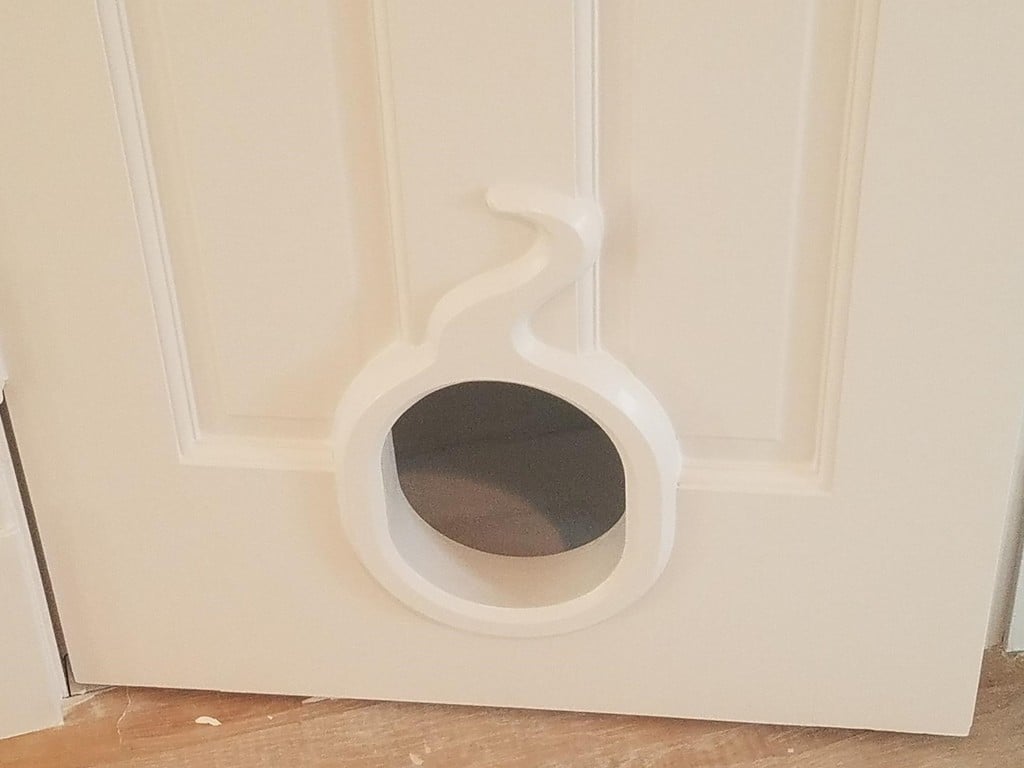 Custom cat door pass through
