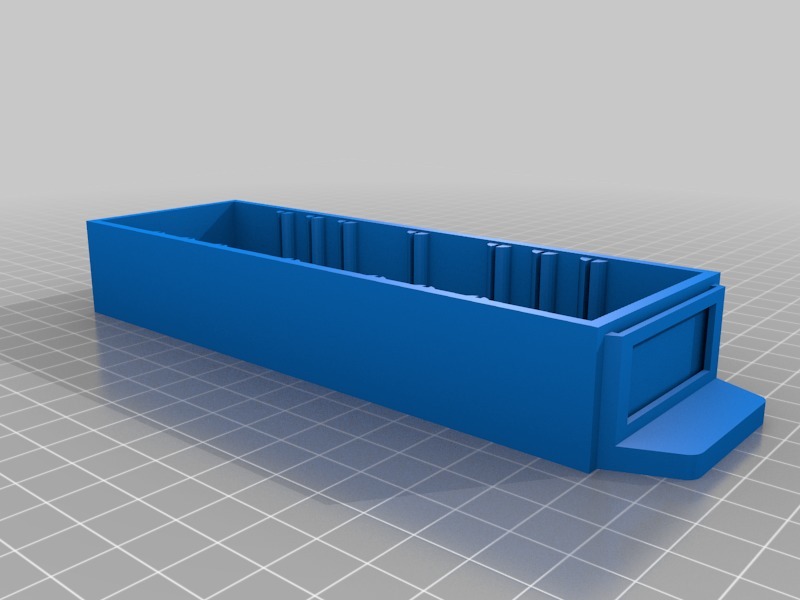 Small Parts Organizer Bin (1" x 2" x 6" outer box dimensions)
