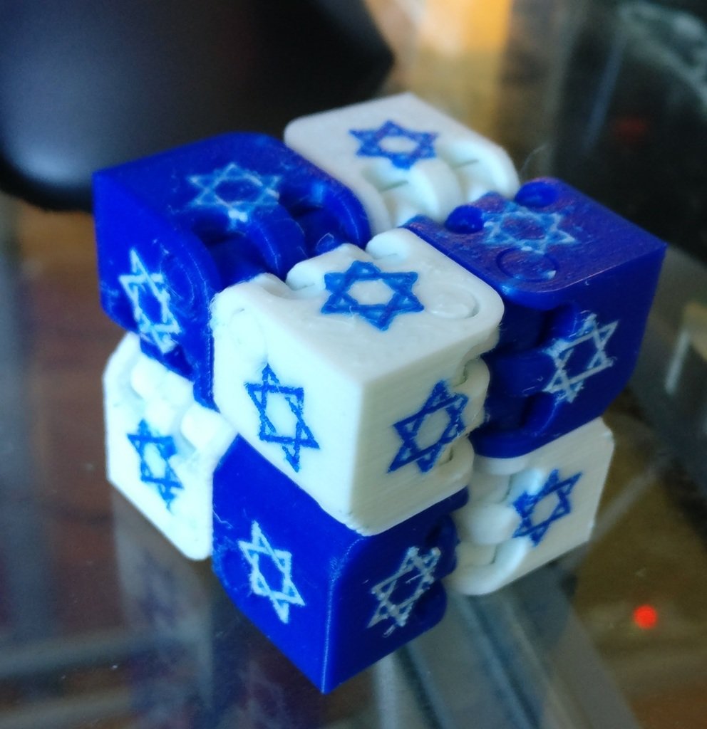 Star of David 2-color fidget cube