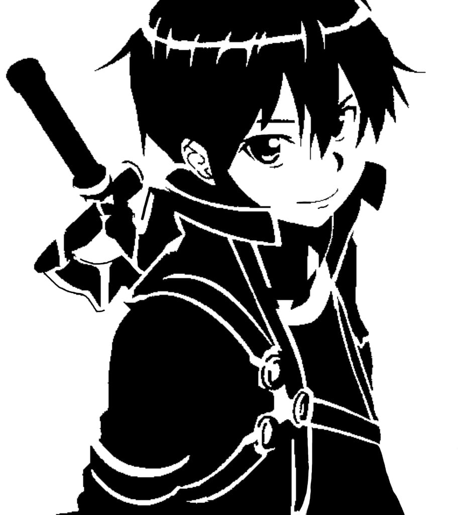 Sword Art Kirito stencil