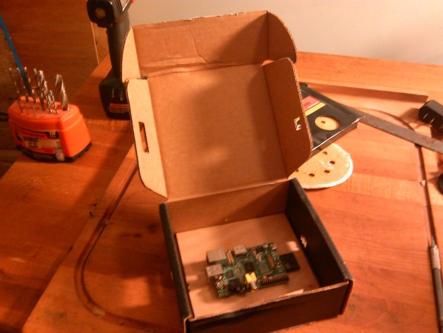 Pi case out of a Cardboard Box