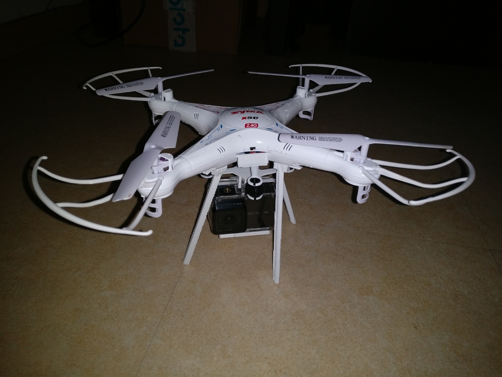 Syma X5C action camera support