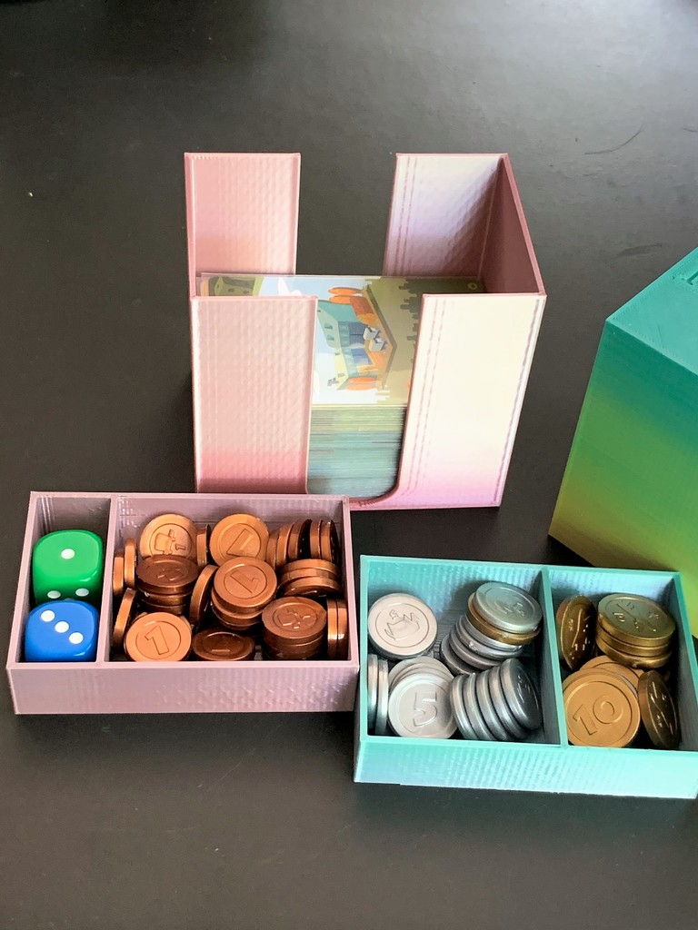 Compact Organizer/Travel Box for Machi Koro 5th Anniversary Edition