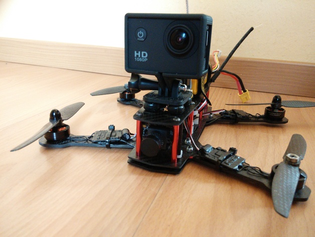 Tiltable ZMR250 camera platform (SJ4000 / GoPro compatible)