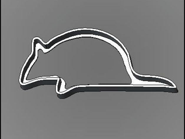 Rat-shaped cookie cutter