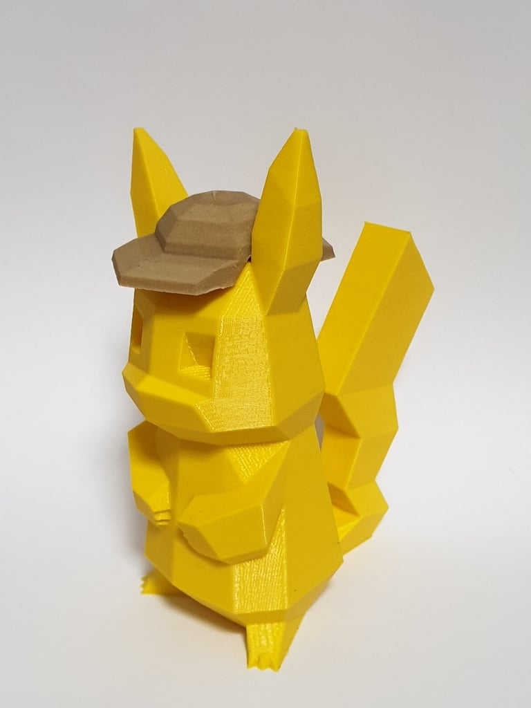 Low-Poly Detective Pikachu Hat