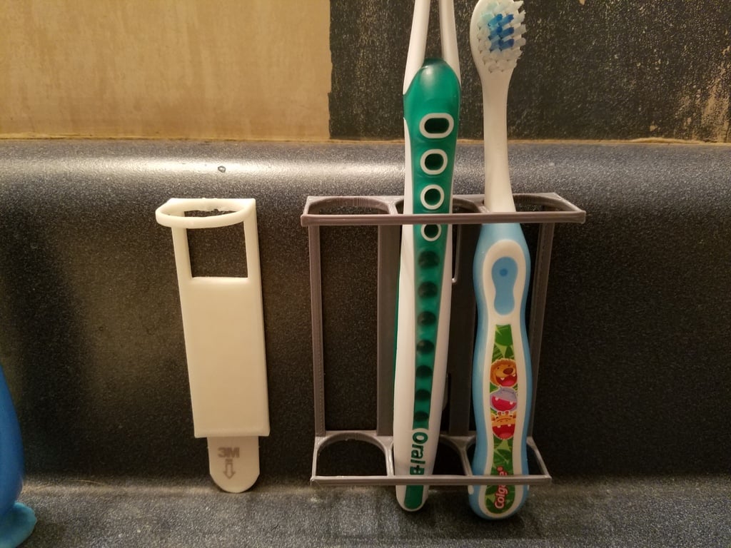 Command Strip Toothbrush Holder