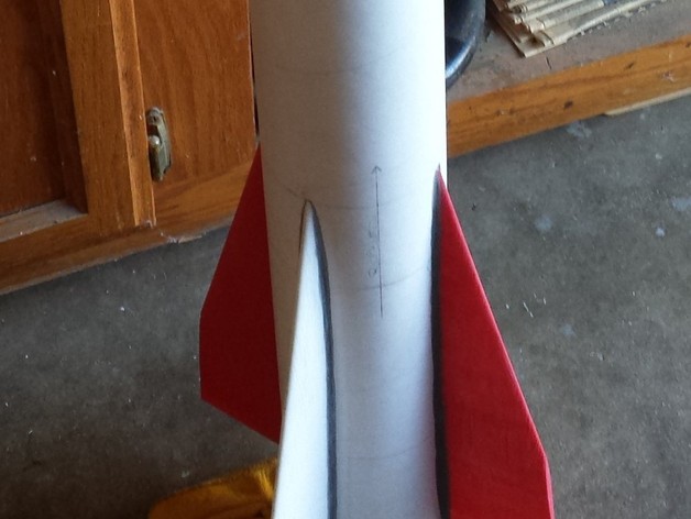 Airfoil Rocket Fin with Through-the-Wall Tabs