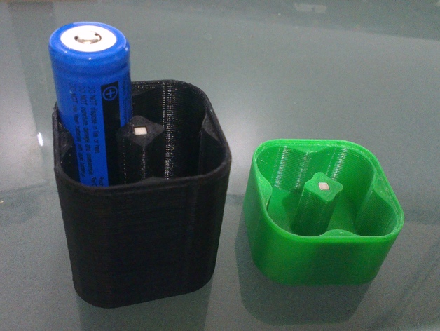 18650 Battery Tray with magnetic insert