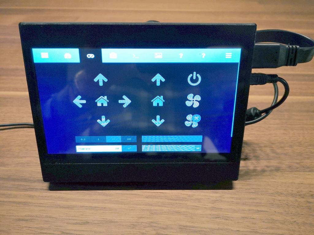 7'' LCD Display Case USB with Raspberry Pi 3B+ mount
