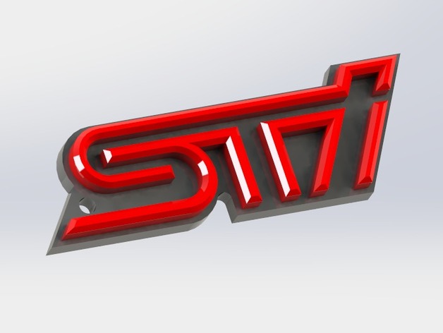 STI Keyring Logo (Dual Extrusion)