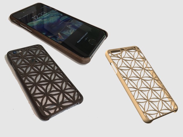 Very thin iPhone 6/6S case with tactile feel - Flower of Life design