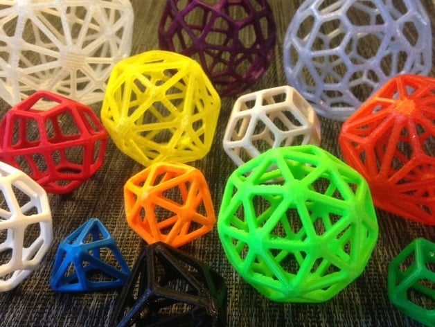 Catalan Wireframe Polyhedra