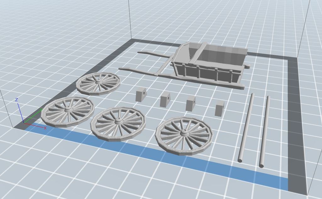 cart axle and wheel hubs