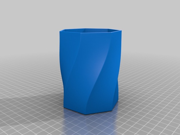 7 Sided Geometric Pencil Cup