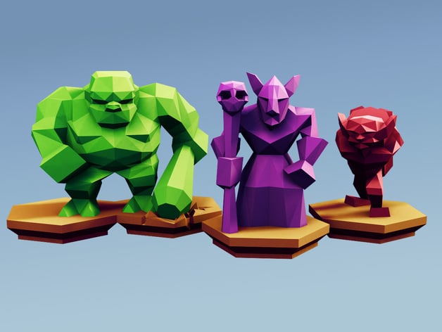 Low Poly Fantasy Tabletop Horde Advanced Units